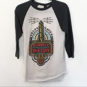 [OBEY] Half Sleeve Graphic T-Shirt Tee Size S